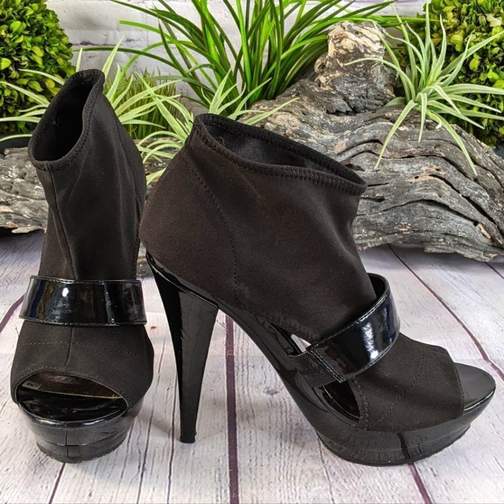 Zigi Soho "Charger" Stiletto Heel Platform Sock Booties